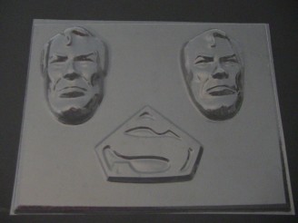 323sp S Man Face and Emblem Logo Chocolate Candy Mold